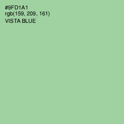 #9FD1A1 - Vista Blue Color Image