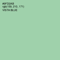 #9FD2AB - Vista Blue Color Image