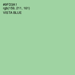 #9FD3A1 - Vista Blue Color Image