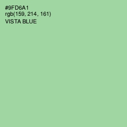 #9FD6A1 - Vista Blue Color Image