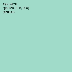 #9FDBC8 - Sinbad Color Image