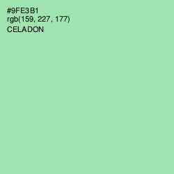 #9FE3B1 - Celadon Color Image