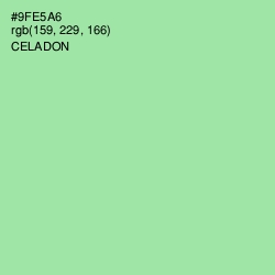#9FE5A6 - Celadon Color Image
