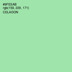 #9FE5AB - Celadon Color Image