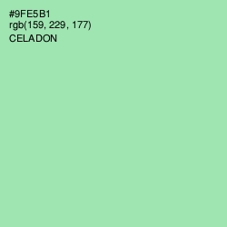 #9FE5B1 - Celadon Color Image