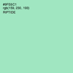 #9FE6C1 - Riptide Color Image