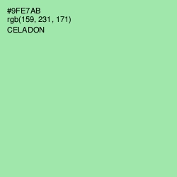 #9FE7AB - Celadon Color Image