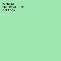 #9FE7B2 - Celadon Color Image