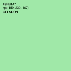 #9FE8A7 - Celadon Color Image