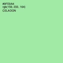 #9FE9A4 - Celadon Color Image