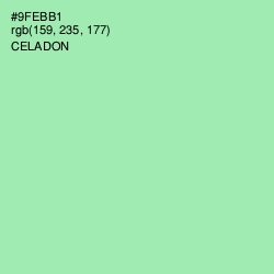 #9FEBB1 - Celadon Color Image