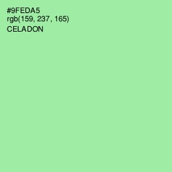 #9FEDA5 - Celadon Color Image