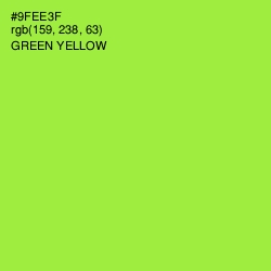 #9FEE3F - Green Yellow Color Image