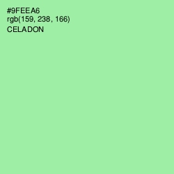 #9FEEA6 - Celadon Color Image