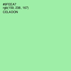 #9FEEA7 - Celadon Color Image