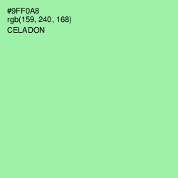 #9FF0A8 - Celadon Color Image