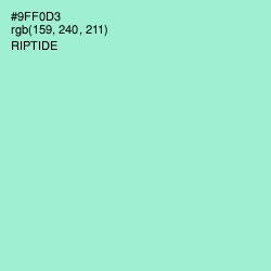 #9FF0D3 - Riptide Color Image