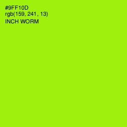 #9FF10D - Inch Worm Color Image