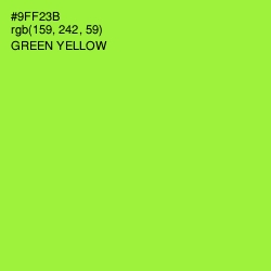 #9FF23B - Green Yellow Color Image
