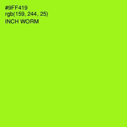 #9FF419 - Inch Worm Color Image