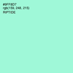 #9FF8D7 - Riptide Color Image