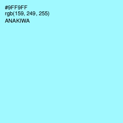 #9FF9FF - Anakiwa Color Image