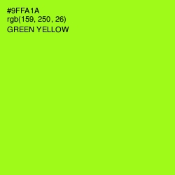 #9FFA1A - Green Yellow Color Image