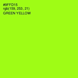 #9FFD15 - Green Yellow Color Image