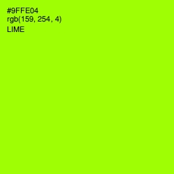 #9FFE04 - Lime Color Image