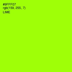 #9FFF07 - Lime Color Image