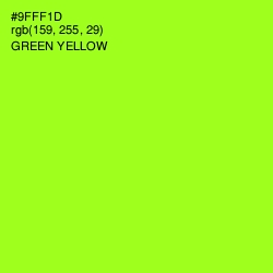 #9FFF1D - Green Yellow Color Image