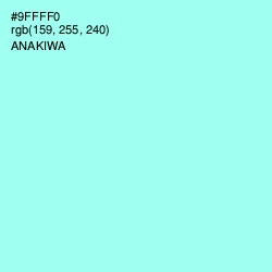 #9FFFF0 - Anakiwa Color Image