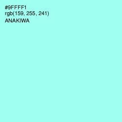 #9FFFF1 - Anakiwa Color Image