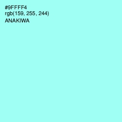 #9FFFF4 - Anakiwa Color Image