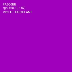 #A000BB - Violet Eggplant Color Image