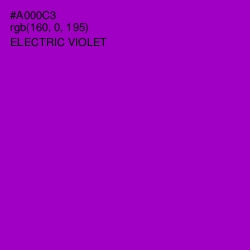 #A000C3 - Electric Violet Color Image