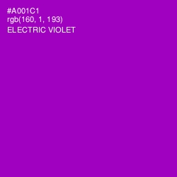 #A001C1 - Electric Violet Color Image