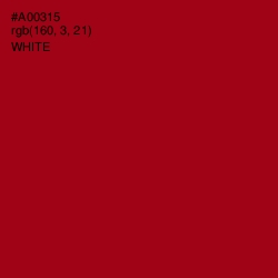 #A00315 - Bright Red Color Image
