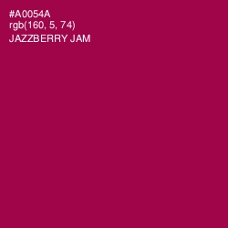 #A0054A - Jazzberry Jam Color Image