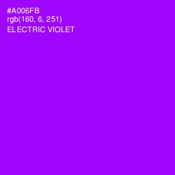 #A006FB - Electric Violet Color Image