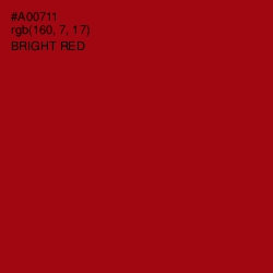 #A00711 - Bright Red Color Image