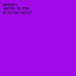 #A00AE9 - Electric Violet Color Image