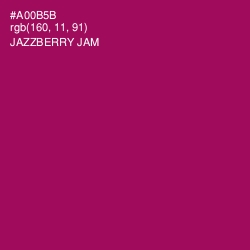 #A00B5B - Jazzberry Jam Color Image