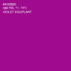 #A00B8D - Violet Eggplant Color Image