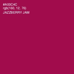 #A00C4C - Jazzberry Jam Color Image