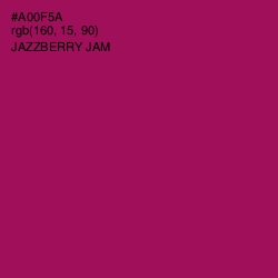 #A00F5A - Jazzberry Jam Color Image