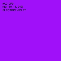 #A010F9 - Electric Violet Color Image