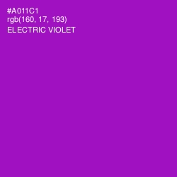 #A011C1 - Electric Violet Color Image