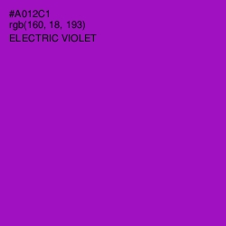 #A012C1 - Electric Violet Color Image