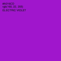#A016CD - Electric Violet Color Image